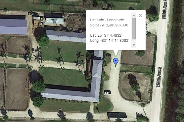 Deputy Safford's GPS location